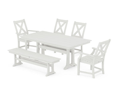 Braxton 6-Piece Farmhouse Dining Set With Trestle Legs