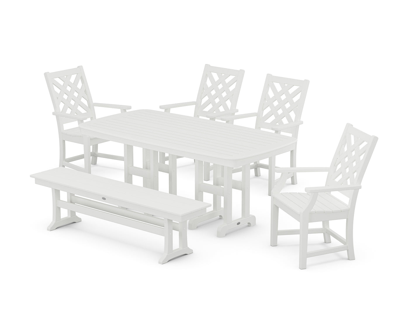 Wovendale 6-Piece Farmhouse Dining Set with Bench