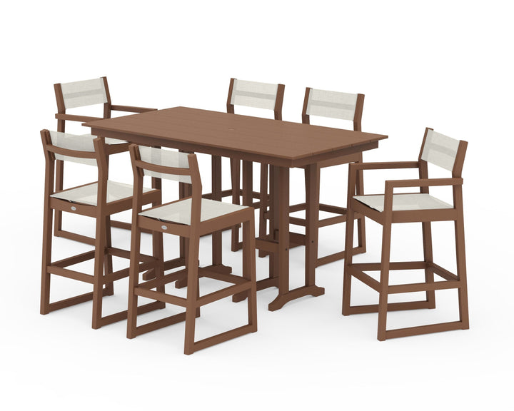 POLYWOOD® EDGE Sling 7-Piece Farmhouse Bar Set