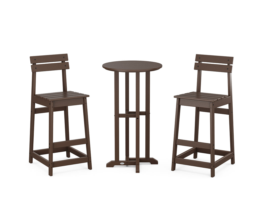 POLYWOOD® Modern Studio Plaza Bar Chair 3-Piece Bistro Set