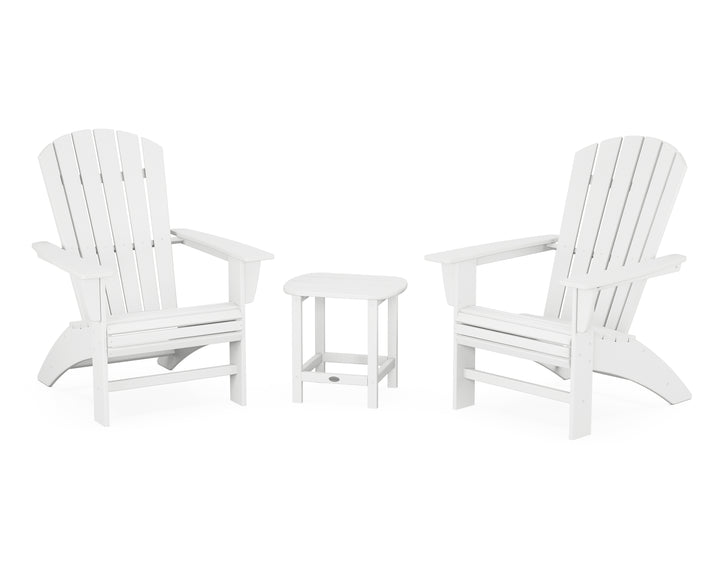 POLYWOOD® Nautical 3-Piece Curveback Adirondack Set