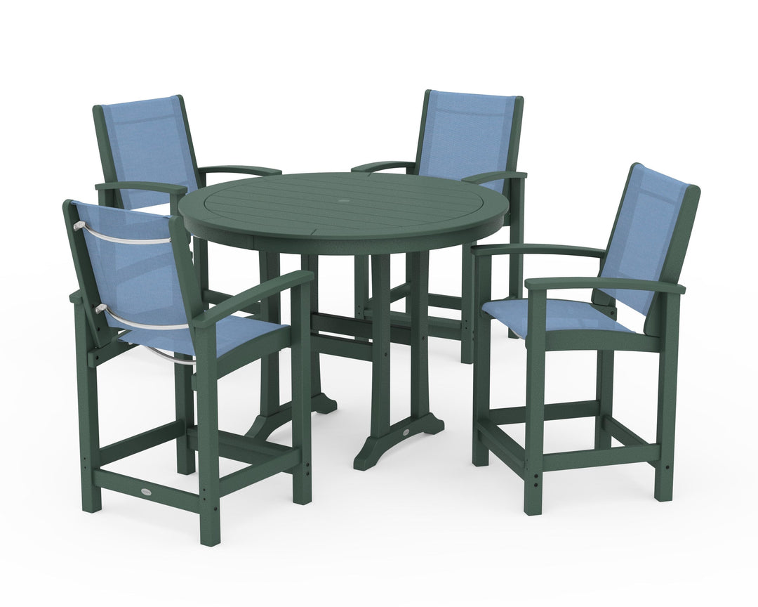 POLYWOOD® Coastal 5-Piece Counter Set
