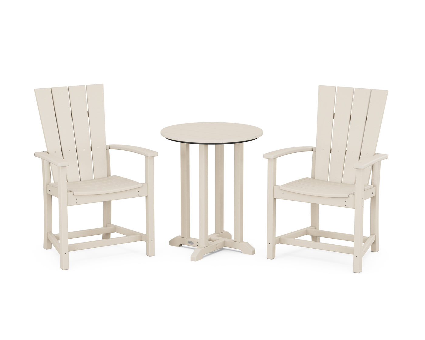 Quattro 3-Piece Round Farmhouse Bistro Dining Set