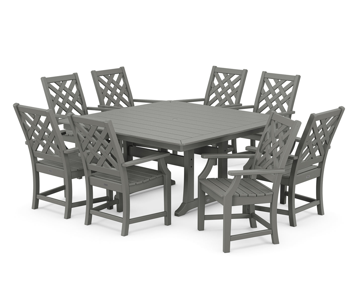 Wovendale 9-Piece Square Dining Set with Trestle Legs