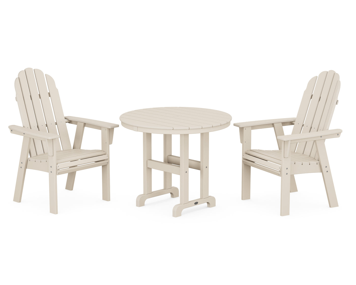 Vineyard Adirondack 3-Piece Round Dining Set