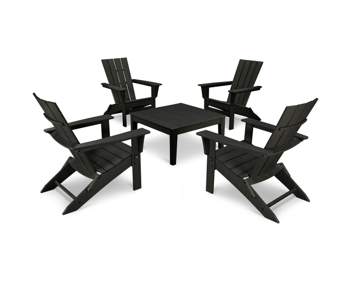 POLYWOOD® Quattro Folding Chair 5-Piece Conversation Set