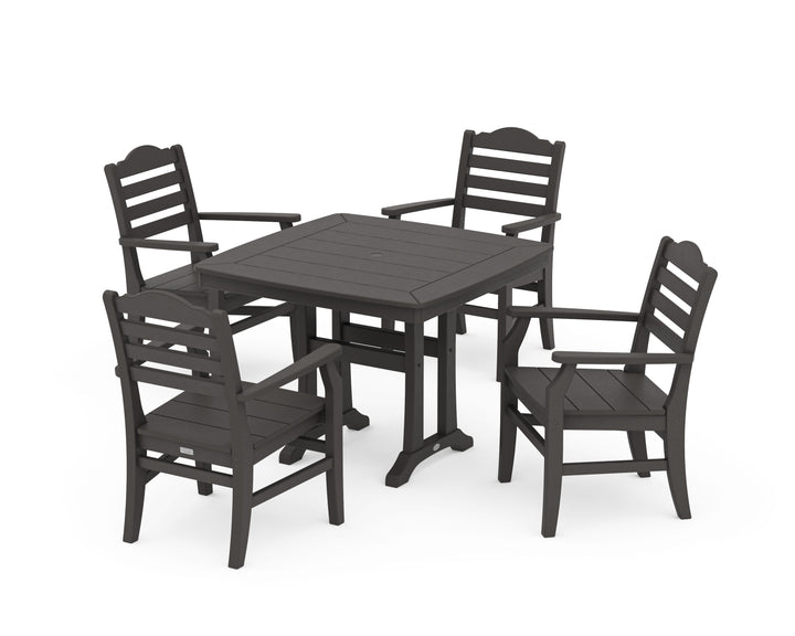 POLYWOOD® Savannah 5-Piece Dining Set with Trestle Legs