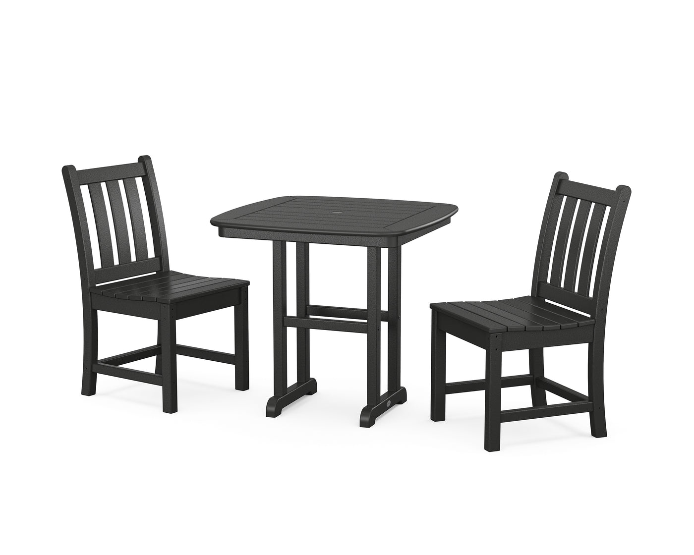 Traditional Garden Side Chair 3-Piece Dining Set