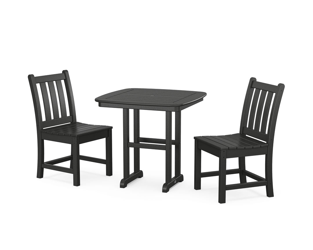 POLYWOOD® Traditional Garden Side Chair 3-Piece Dining Set