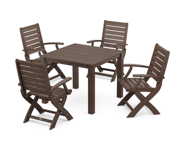 POLYWOOD® Signature Folding Chair 5-Piece Parsons Dining Set