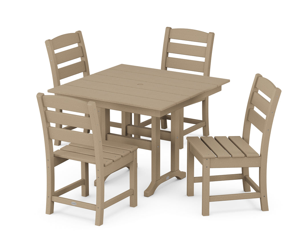 POLYWOOD® Lakeside Side Chair 5-Piece Farmhouse Dining Set