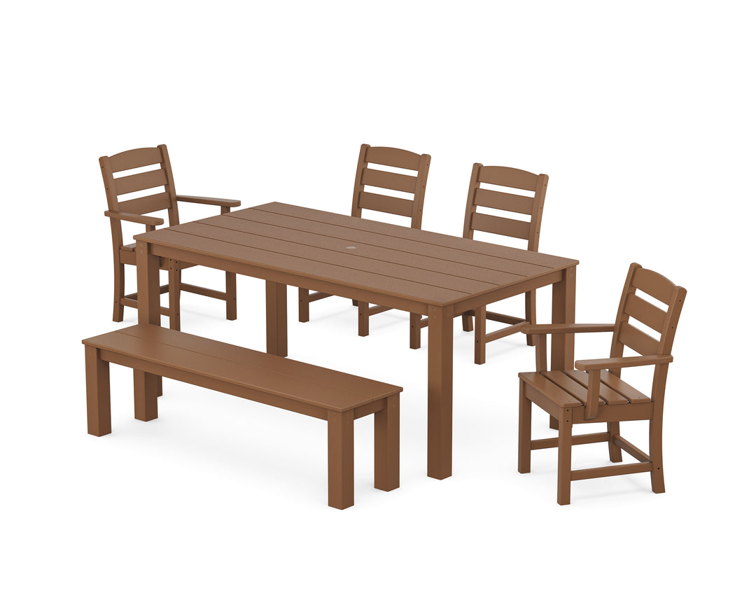 POLYWOOD® Lakeside 6-Piece Parsons Dining Set with Bench