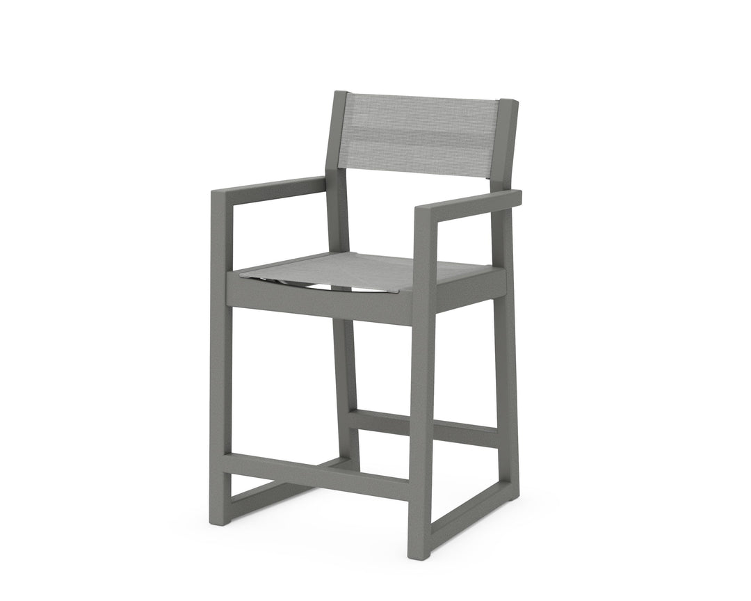POLYWOOD® EDGE Sling Counter Arm Chair