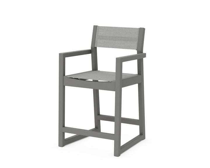 POLYWOOD® EDGE Sling Counter Arm Chair