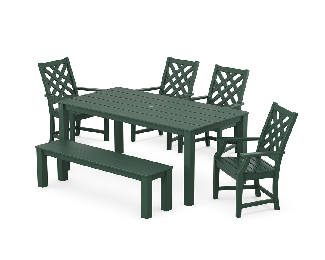 Country Living Wovendale 6-Piece Parsons Dining Set with Bench