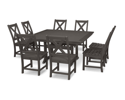 Braxton 9-Piece Nautical Trestle Dining Set