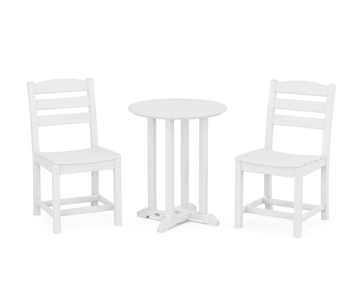 POLYWOOD® La Casa Café Side Chair 3-Piece Round Bistro Dining Set