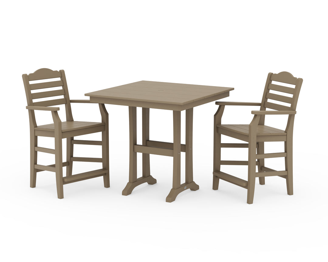 Draper James™ by  POLYWOOD® Savannah 3-Piece Farmhouse Counter Set with Trestle Legs