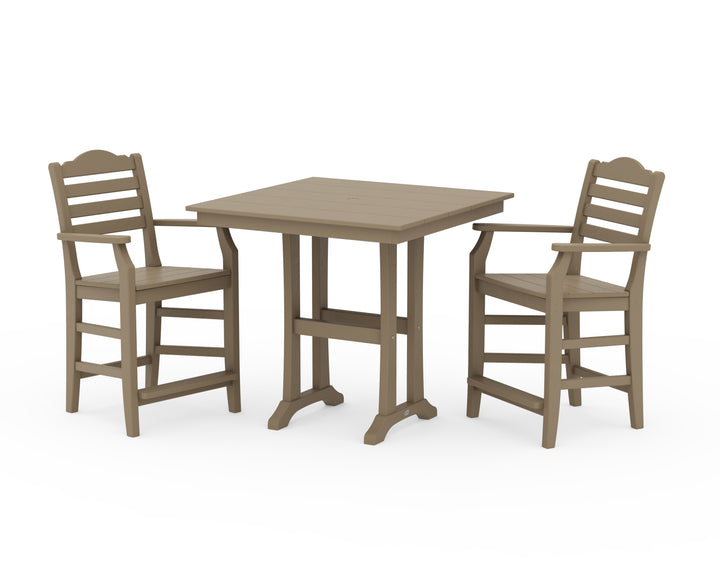 Draper James™ by  POLYWOOD® Savannah 3-Piece Farmhouse Counter Set with Trestle Legs