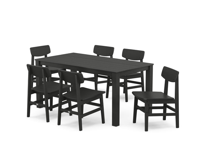 POLYWOOD® Modern Studio Urban Chair 7-Piece Parsons Table Dining Set