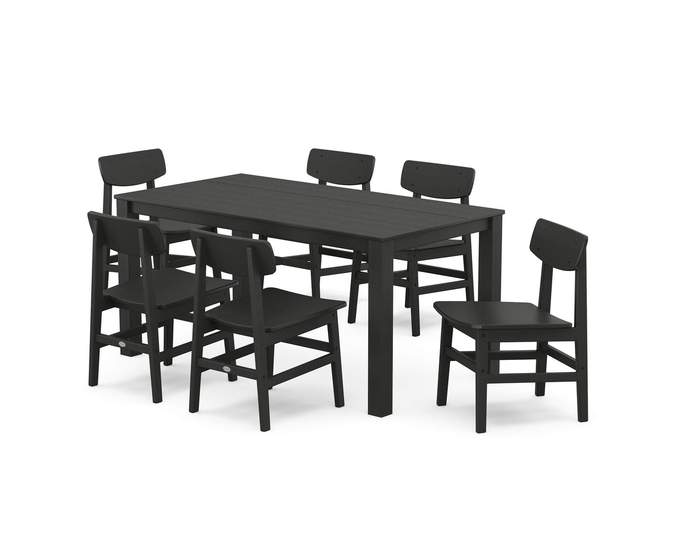 Modern Studio Urban Chair 7-Piece Parsons Table Dining Set