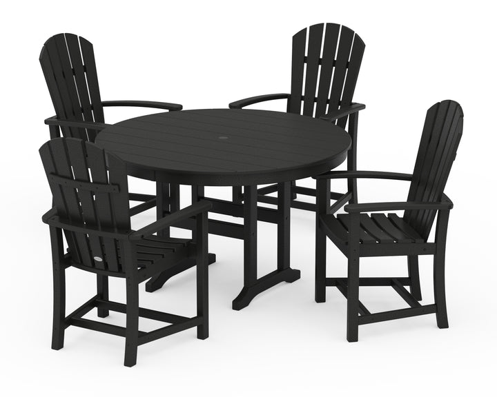 POLYWOOD® Palm Coast 5-Piece Round Farmhouse Dining Set