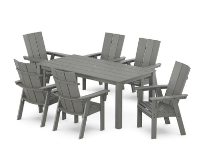 Modern Curveback Adirondack 7-Piece Parsons Dining Set