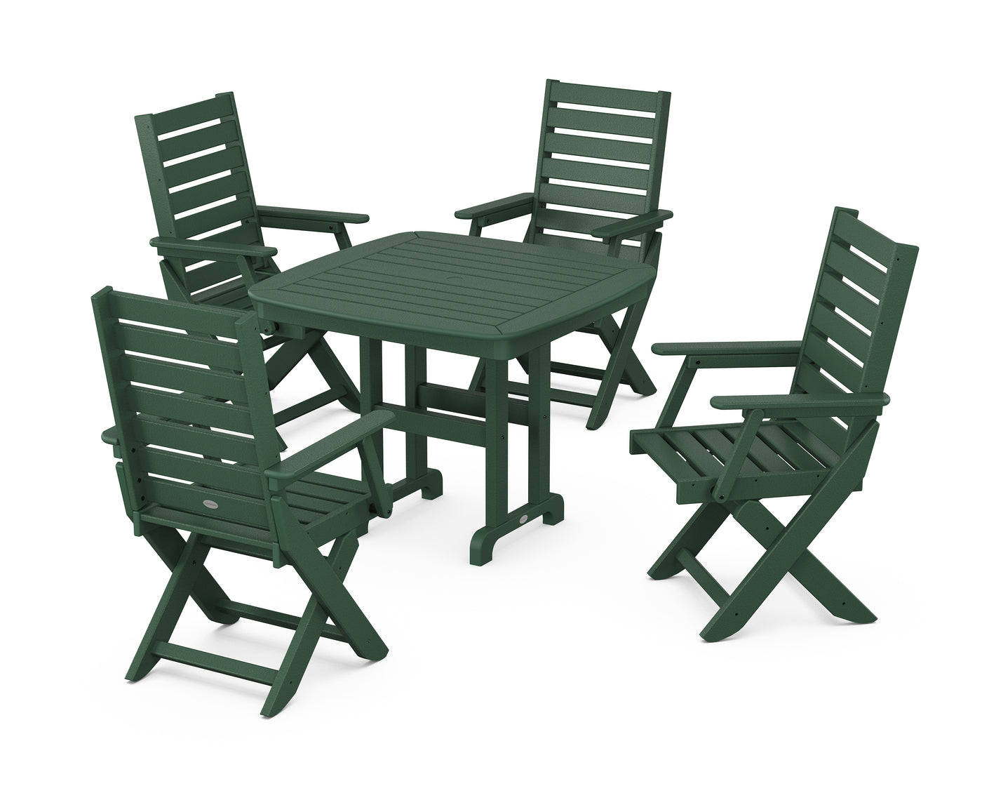 Captain Folding Chair 5-Piece Dining Set