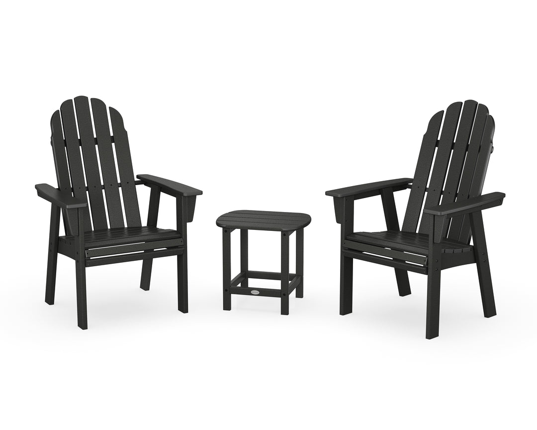 POLYWOOD® Vineyard 3-Piece Curveback Upright Adirondack Chair Set