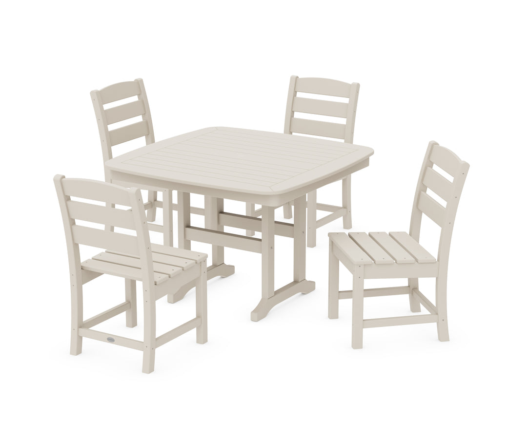 POLYWOOD® Lakeside Side Chair 5-Piece Dining Set with Trestle Legs