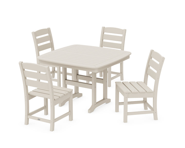 POLYWOOD® Lakeside Side Chair 5-Piece Dining Set with Trestle Legs