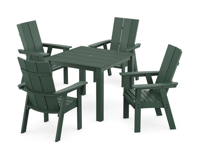 Modern Curveback Adirondack 5-Piece Parsons Dining Set