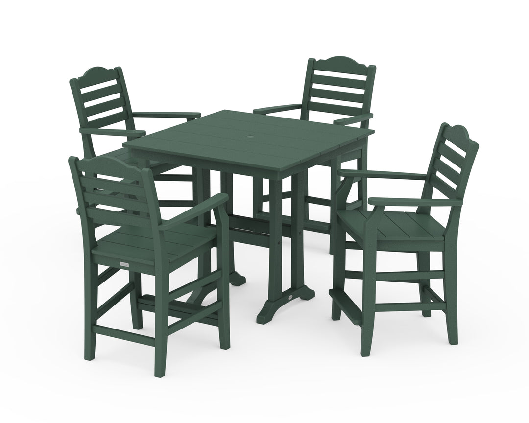 Draper James™ by  POLYWOOD® Savannah 5-Piece Farmhouse Counter Set with Trestle Legs