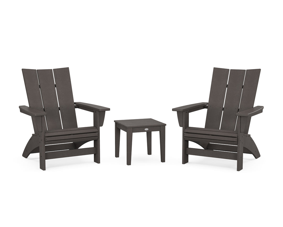POLYWOOD® 3-Piece Modern Grand Adirondack Set