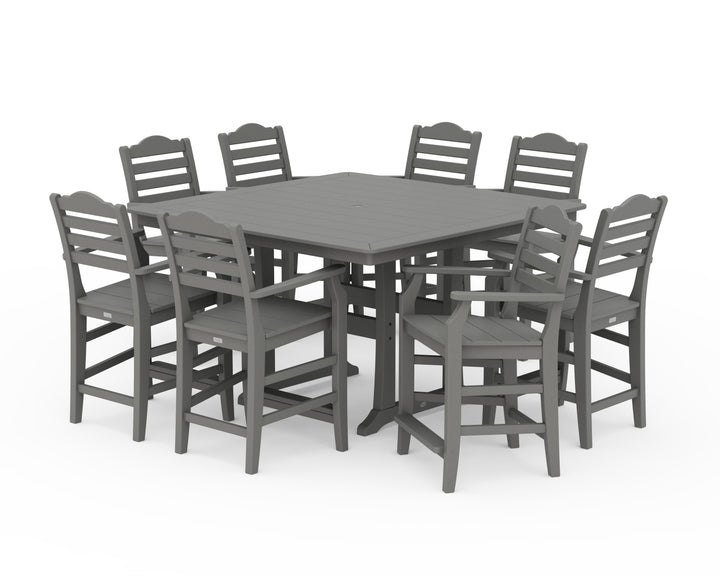 Draper James™ by  POLYWOOD® Savannah 9-Piece Square Counter Set with Trestle Legs