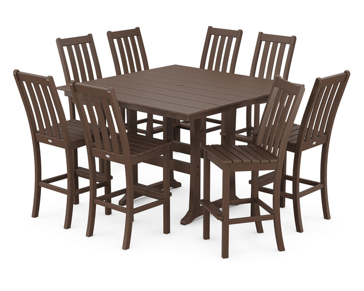 POLYWOOD® Vineyard 9-Piece Farmhouse Trestle Bar Set