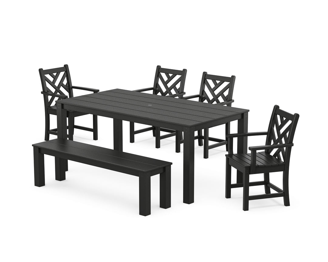 POLYWOOD® Chippendale 6-Piece Parsons Dining Set with Bench