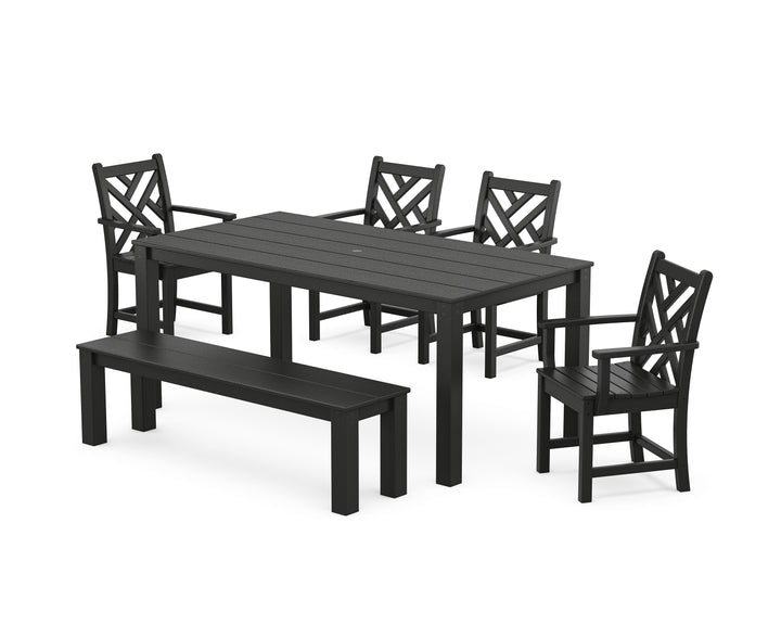 POLYWOOD® Chippendale 6-Piece Parsons Dining Set with Bench