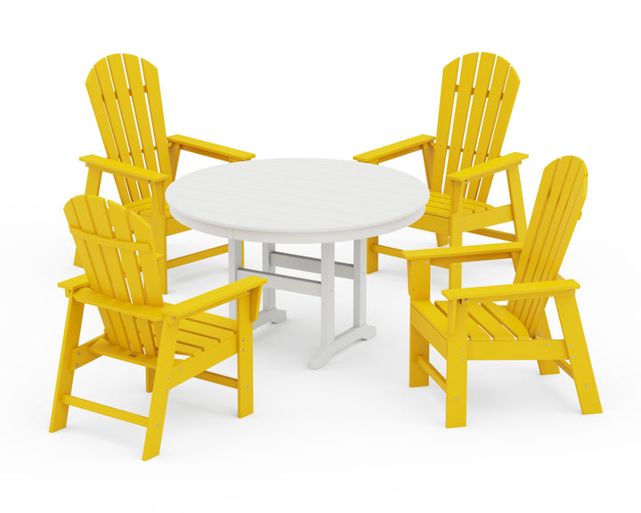 POLYWOOD® South Beach 5-Piece Round Farmhouse Dining Set