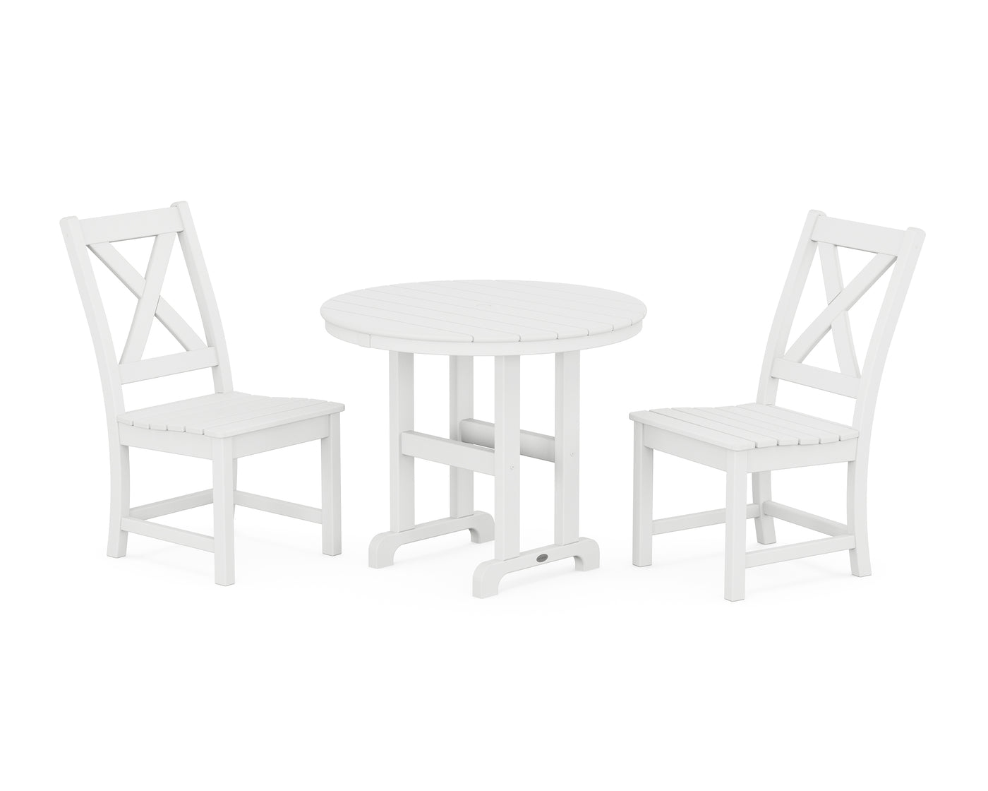 Braxton Side Chair 3-Piece Round Dining Set