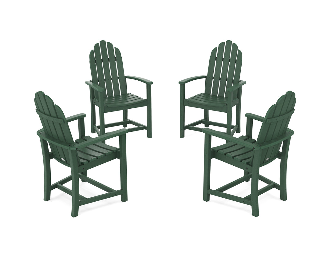 POLYWOOD® Classic 4-Piece Upright Adirondack Conversation Set