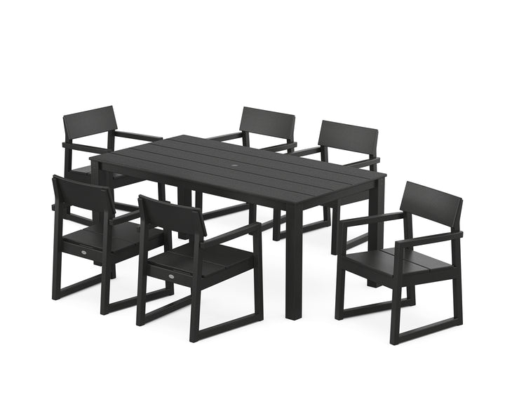 POLYWOOD® EDGE Arm Chair 7-Piece Parsons Dining Set