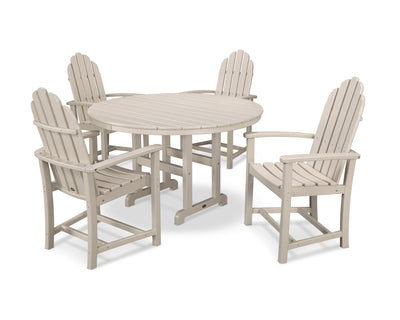 Classic Adirondack 5-Piece Round Farmhouse Dining Set