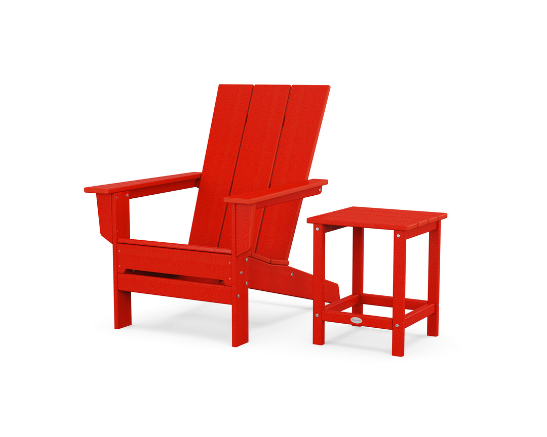 POLYWOOD® Modern Studio Adirondack Chair with Side Table