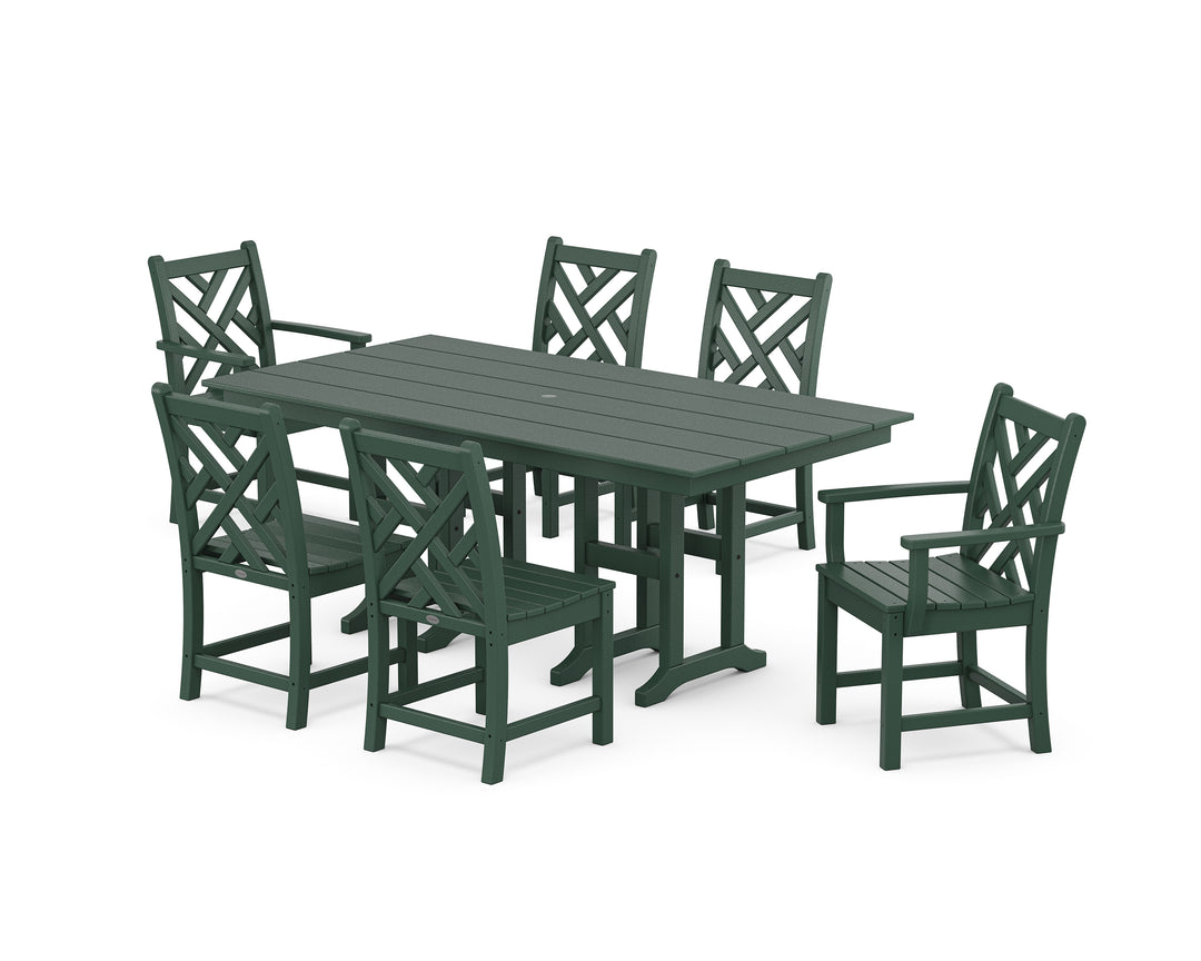 POLYWOOD® Chippendale 7-Piece Farmhouse Dining Set