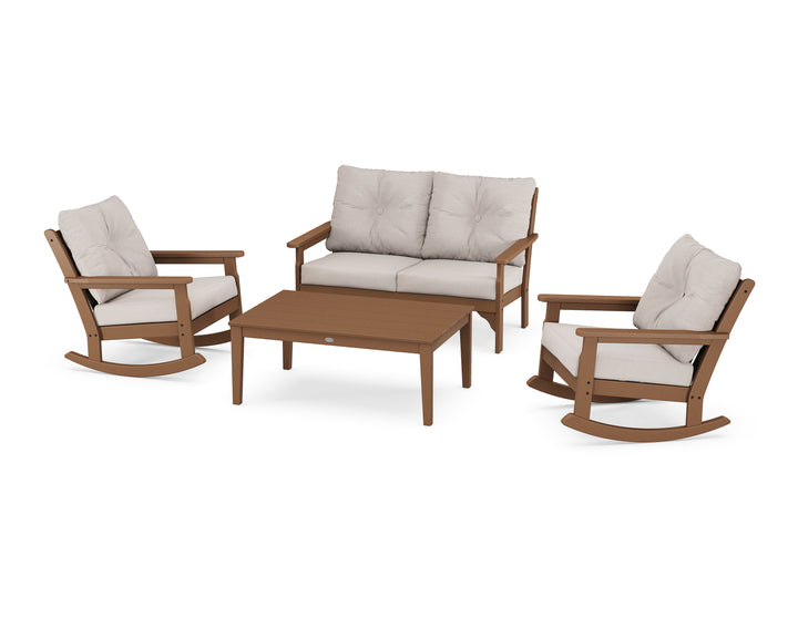 POLYWOOD® Vineyard 4-Piece Deep Seating Rocking Chair Set