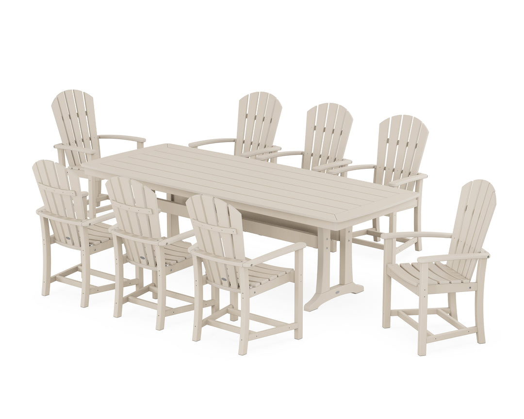POLYWOOD® Palm Coast 9-Piece Dining Set with Trestle Legs