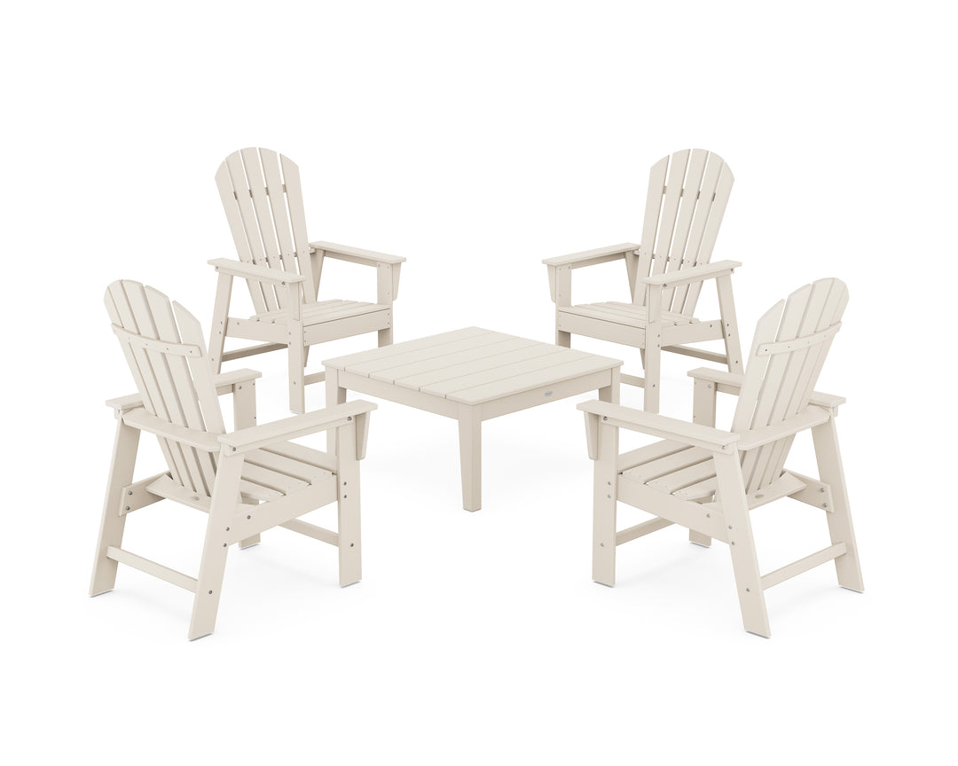 POLYWOOD® 5-Piece South Beach Casual Chair Conversation Set with 36" Conversation Table