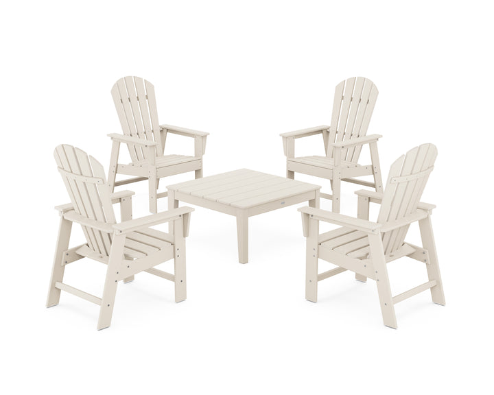 POLYWOOD® 5-Piece South Beach Casual Chair Conversation Set with 36" Conversation Table