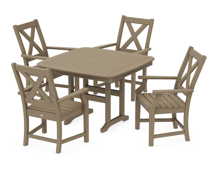 POLYWOOD® Braxton 5-Piece Dining Set with Trestle Legs